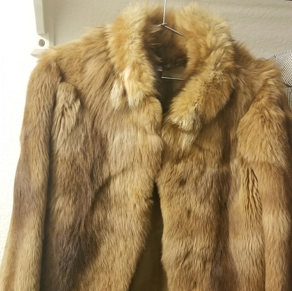 Cognac Fox Fur Coat - Picture 1 of 1